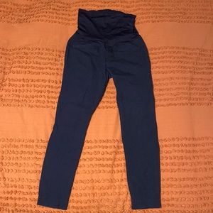 Gap maternity 8 long signature skinny ankle navy dress pant